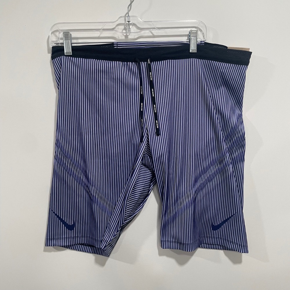 Nike Dri-FIT ADV Aeroswift Purple Striped Running Tights Mens XXL FN3369-510